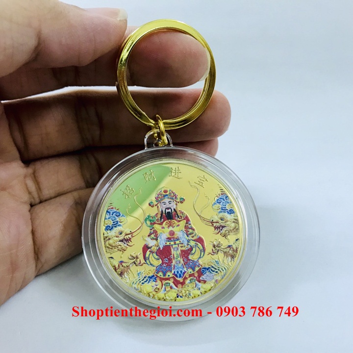 Móc Khóa Xu Thần Tài In Màu - SP005202 